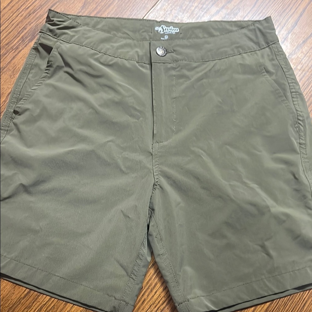 Mr.Swim Green Flat Front Shorts